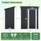 Grey Galvanized Metal Outdoor Storage Shed with Lockable Door, Vents, and Roof